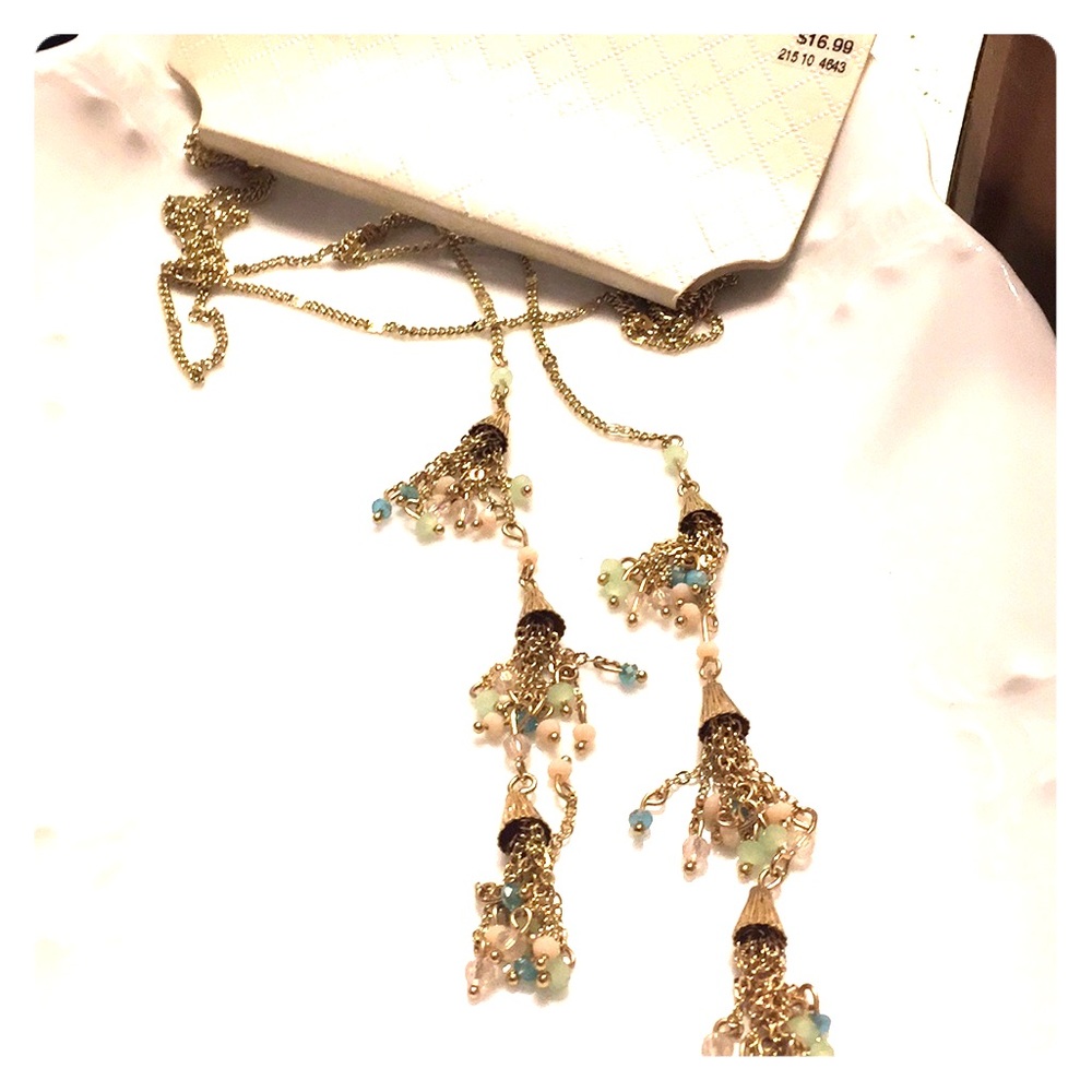 Target Layered Tassel Necklace NWT